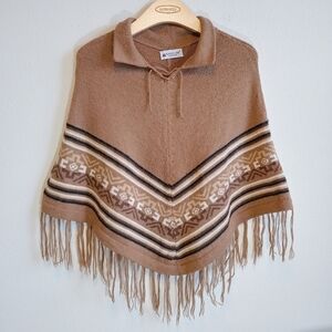 Alpaca Line Made In Peru Poncho Sz XS